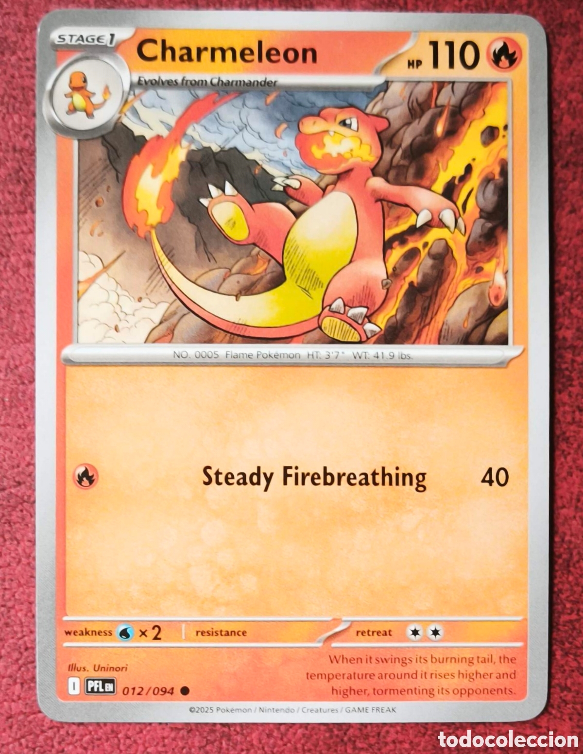 Coleccionismo cromos antiguos: Pokemon. 2025. Charmaleon. #12. Ingl&eacute;s