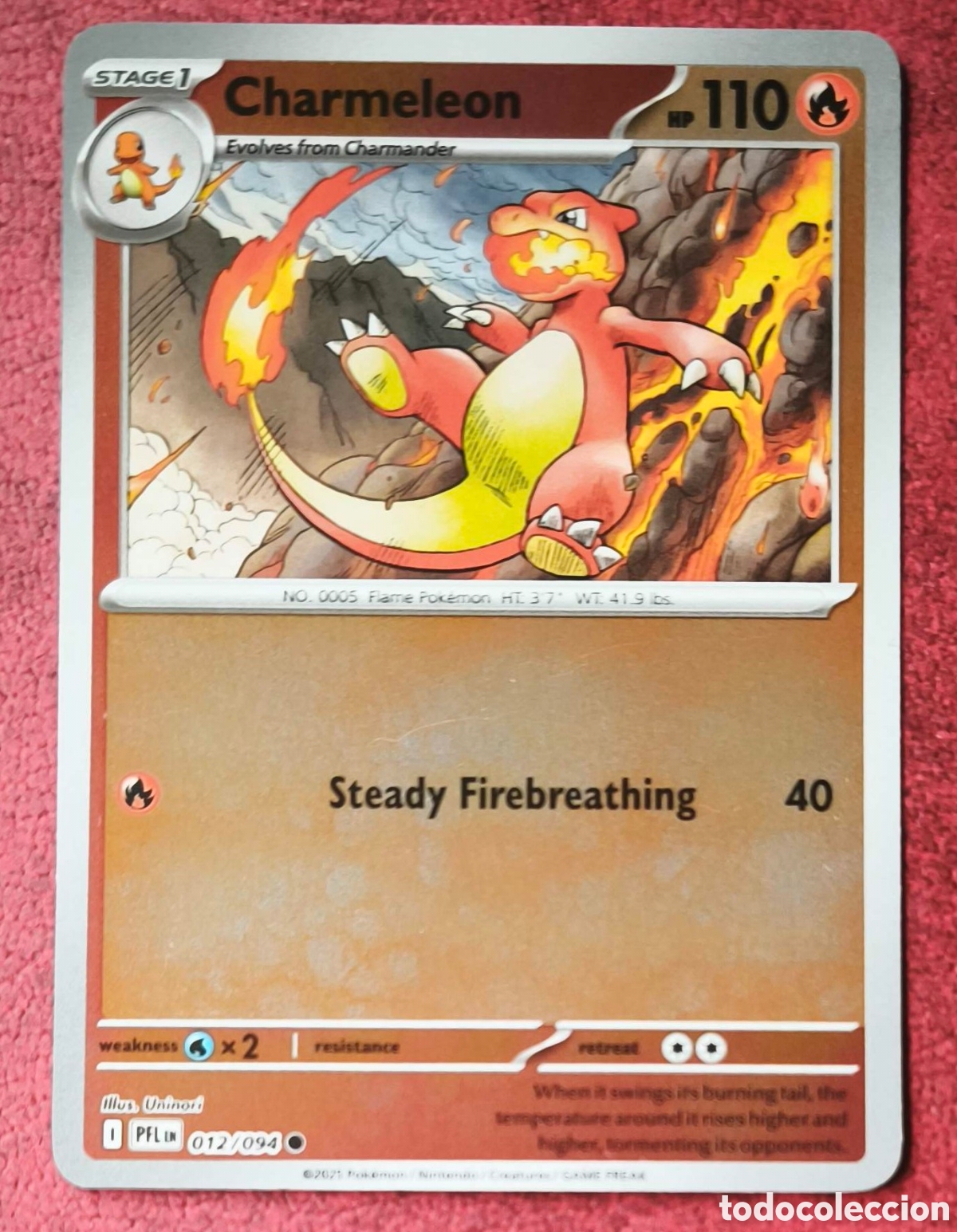 Coleccionismo cromos antiguos: Pokemon. 2025. Charmaleon. #12. Ingl&eacute;s, dorada