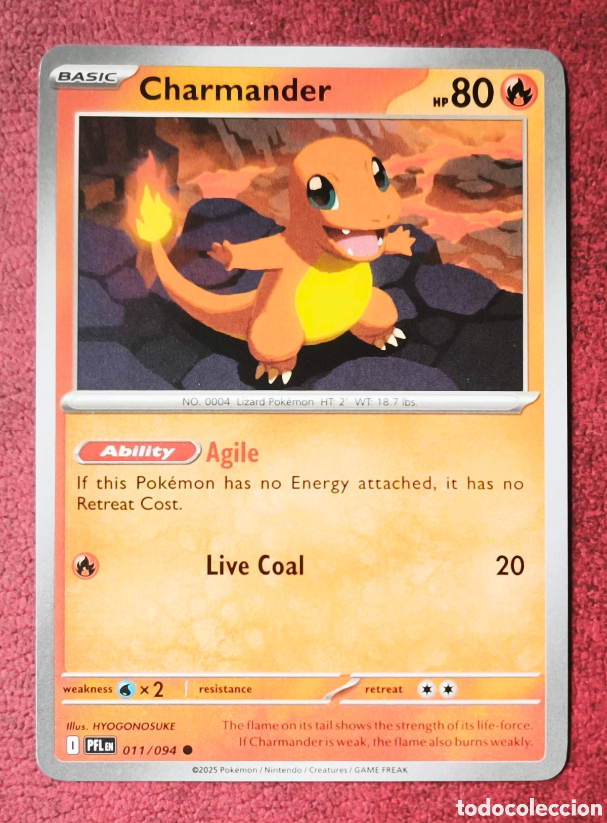 Coleccionismo cromos antiguos: Pokemon. 2025. Charmander. #11. Ingl&eacute;s - Foto 1