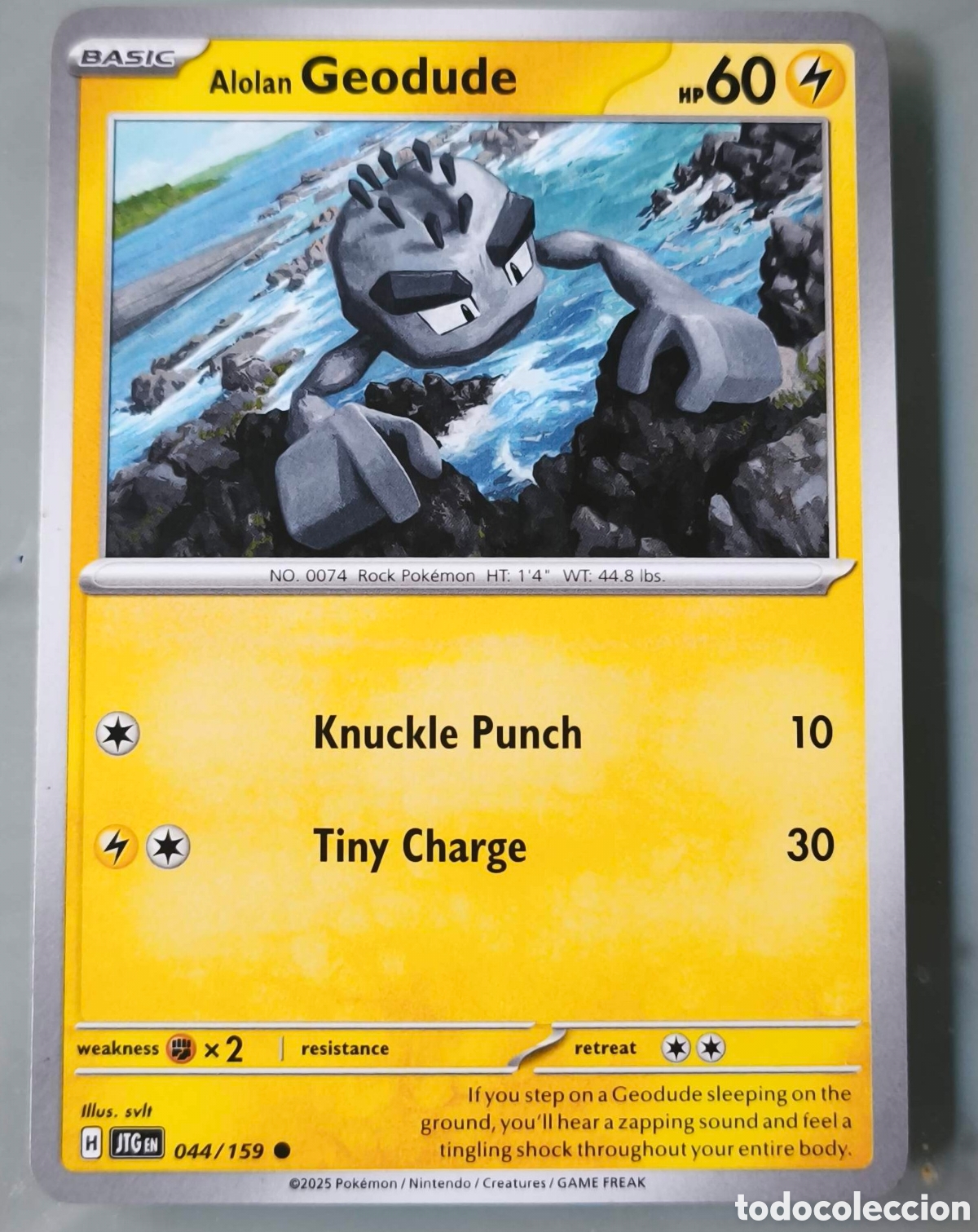 Coleccionismo cromos antiguos: Pokemon. 2025. Geodude. #44. Ingl&eacute;s