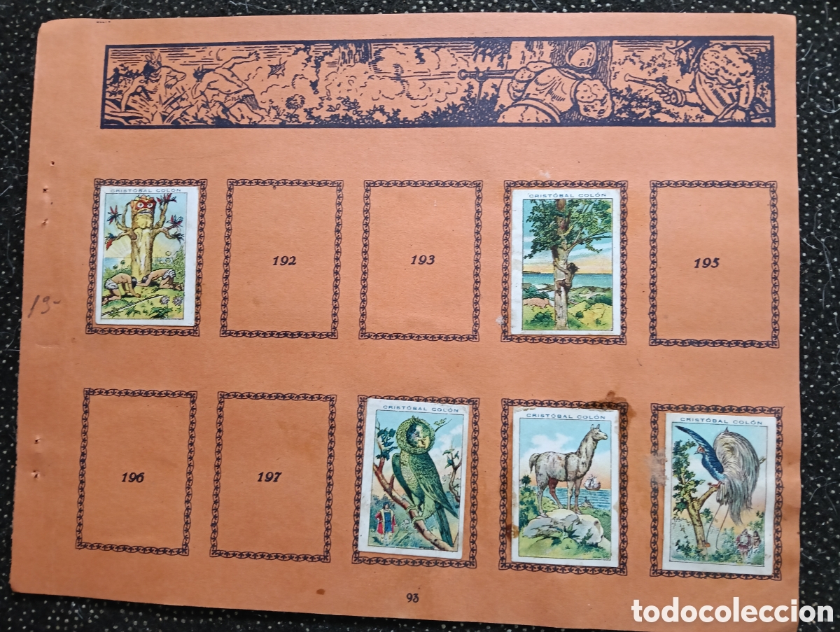 Coleccionismo cromos antiguos: N&deg; 13 Historia de Crist&oacute;bal Col&oacute;n de Chocolate JUNCOSA cada hoja tiene un n&uacute;mero de cromos &rdquo;PEGADOS&rdquo;