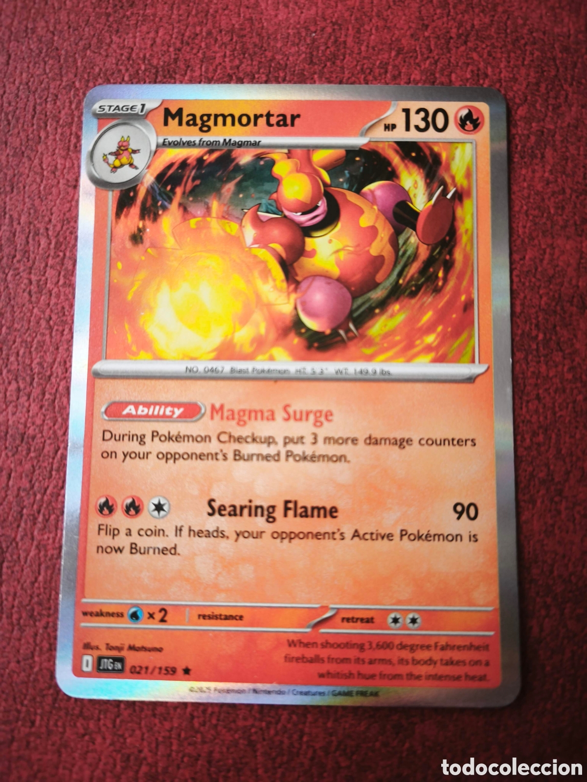 Coleccionismo cromos antiguos: Pokemon. 2025. Magmortar.#21, ingl&eacute;s