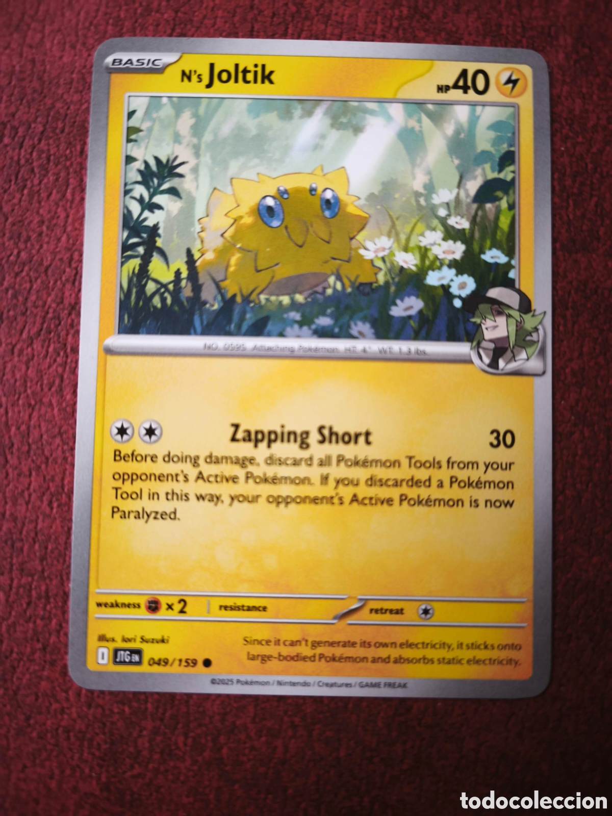 Coleccionismo cromos antiguos: Pokemon. 2025. Joltik . #49, ingl&eacute;s