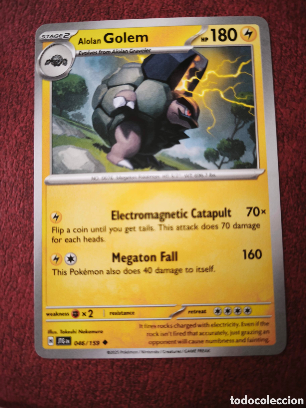 Coleccionismo cromos antiguos: Pokemon. 2025. Golem #46, en ingl&eacute;s - Foto 1