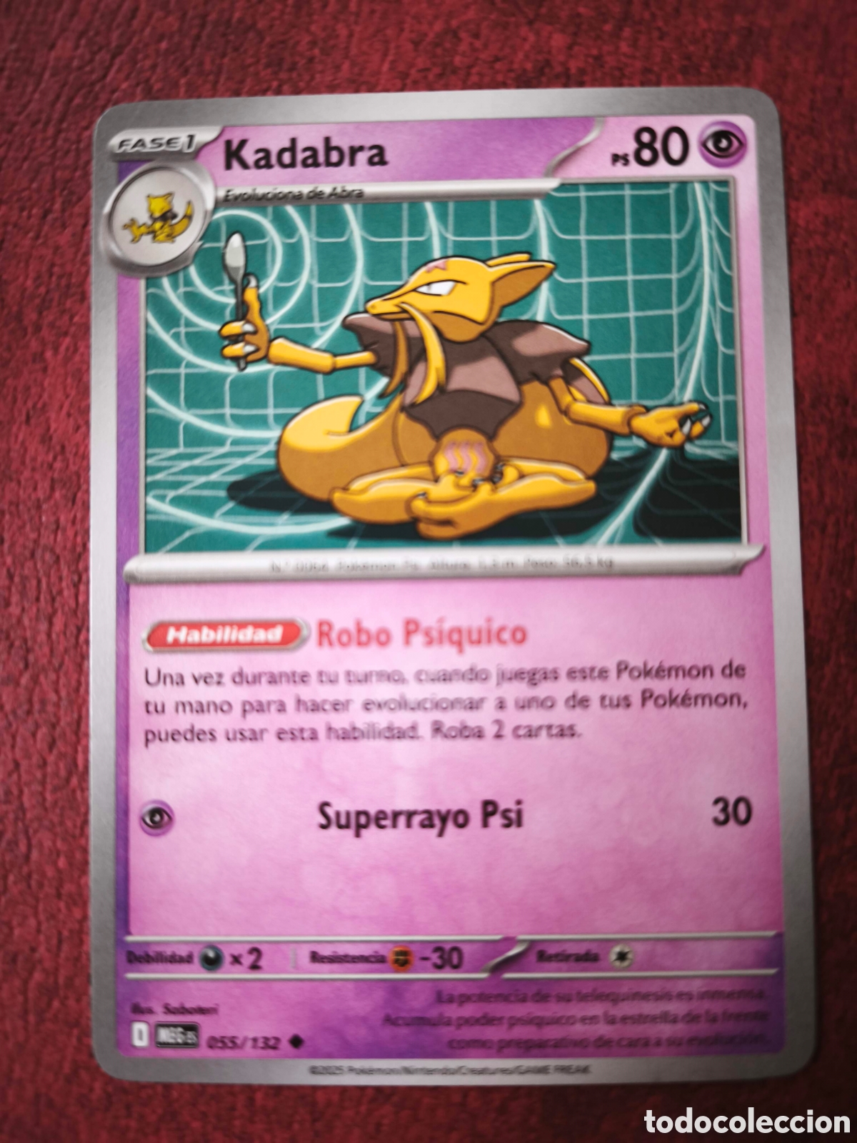 Coleccionismo cromos antiguos: Pokemon. 2025. Kadabra #55, ingl&eacute;s - Foto 1