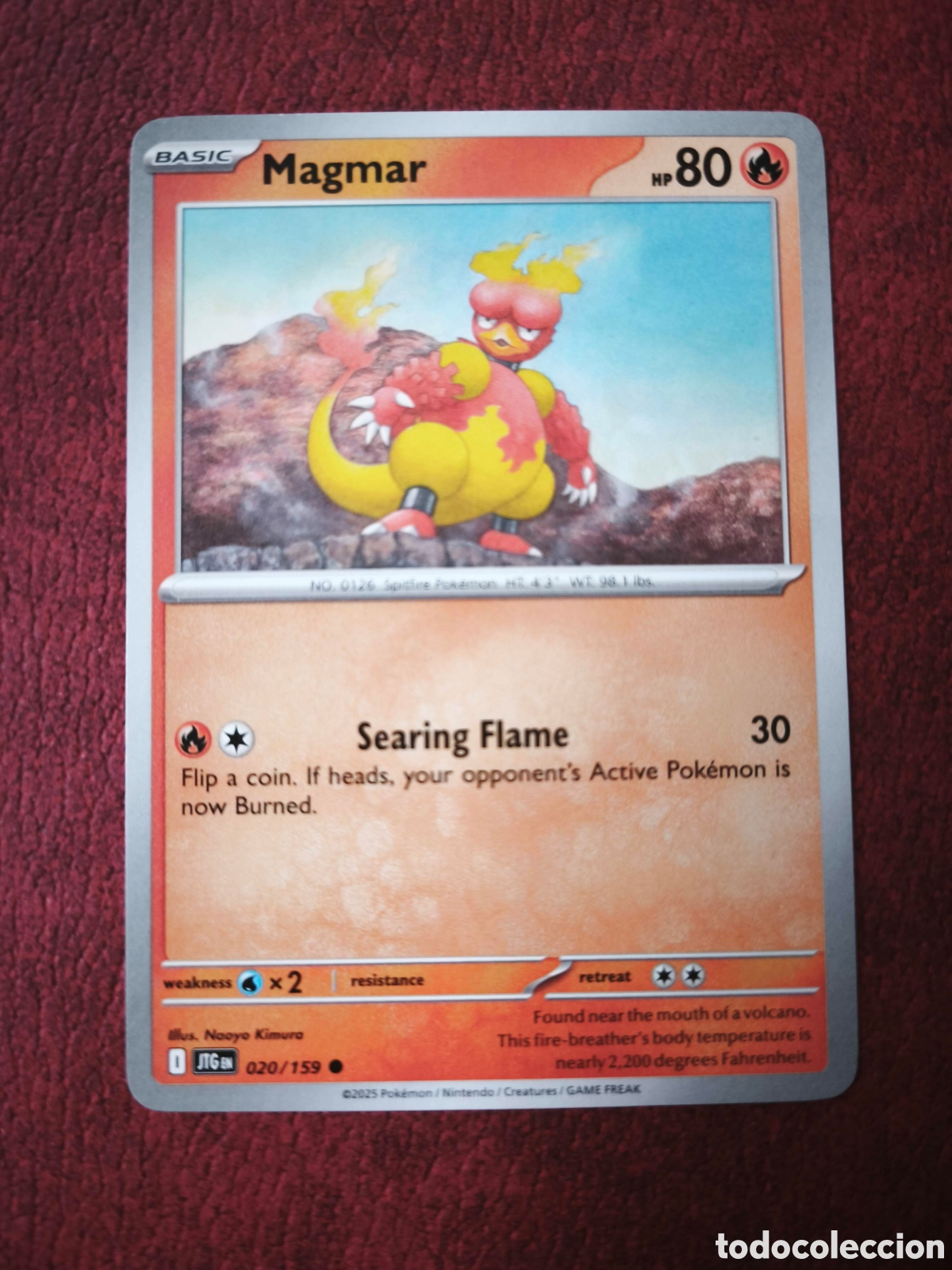 Coleccionismo cromos antiguos: Pokemon. 2025. Magmar #20, ingl&eacute;s