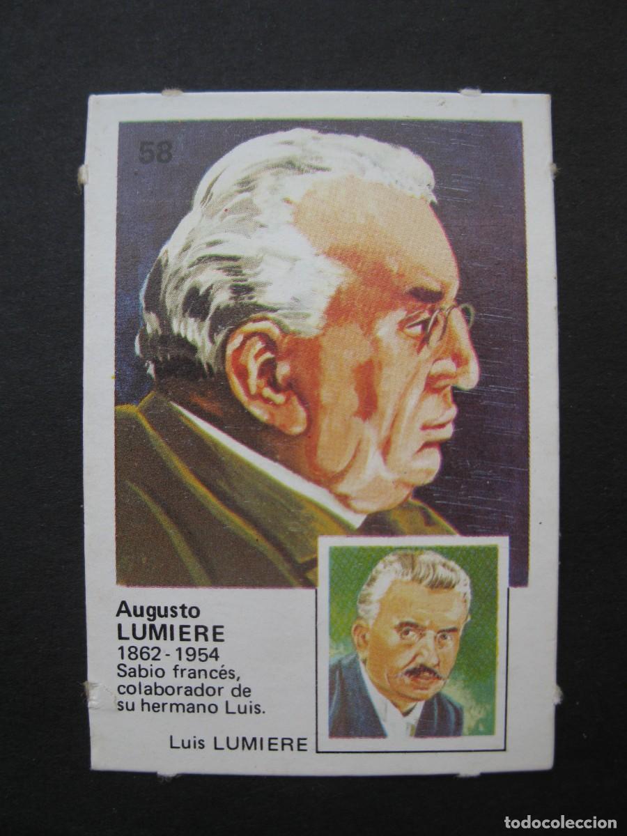 Coleccionismo cromos antiguos: PAREJAS FAMOSAS - CROMO N&ordm; 58 - AUGUSTO LUMIERE - ORTIZ - NUNCA PEGADO.