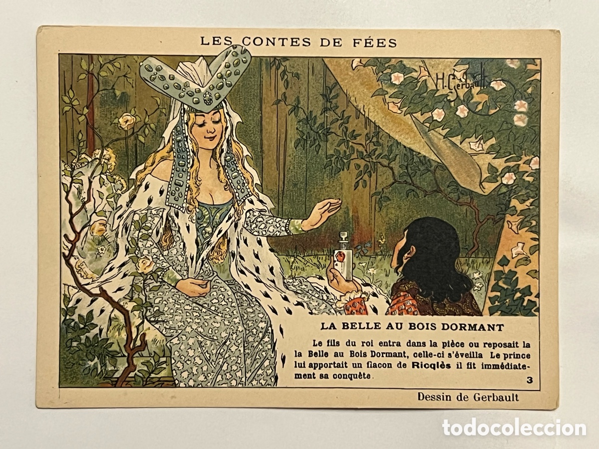 Coleccionismo cromos antiguos: CROMO No.3, ALCOHOL MENTA RICQLES,1905 CUENTOS DE HADAS ILUSTRADOR PETIT POUCET GERBAU (9,5 x 13)