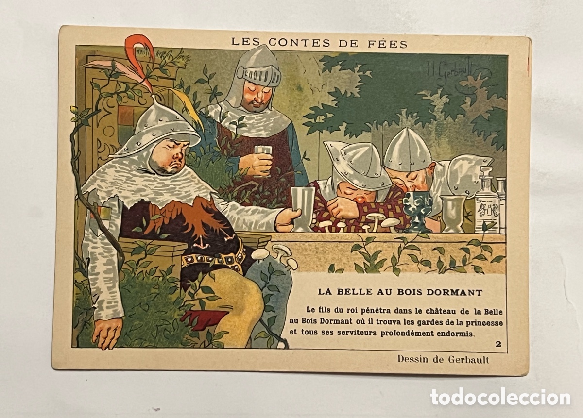 Colecionismo Cromos antigos: CROMO No.2, ALCOHOL MENTA RICQLES,1905 CUENTOS DE HADAS ILUSTRADOR PETIT POUCET GERBAU (9,5 x 13)