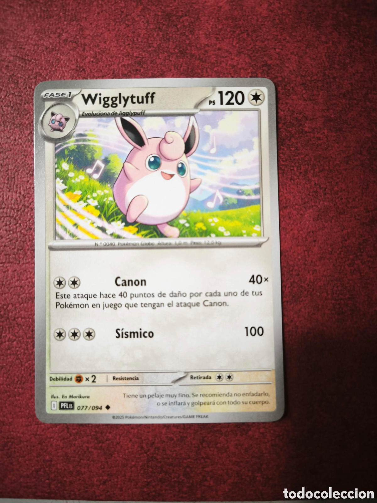 Coleccionismo cromos antiguos: Pokemon. 2025. Wigglytuff #77 - Foto 1