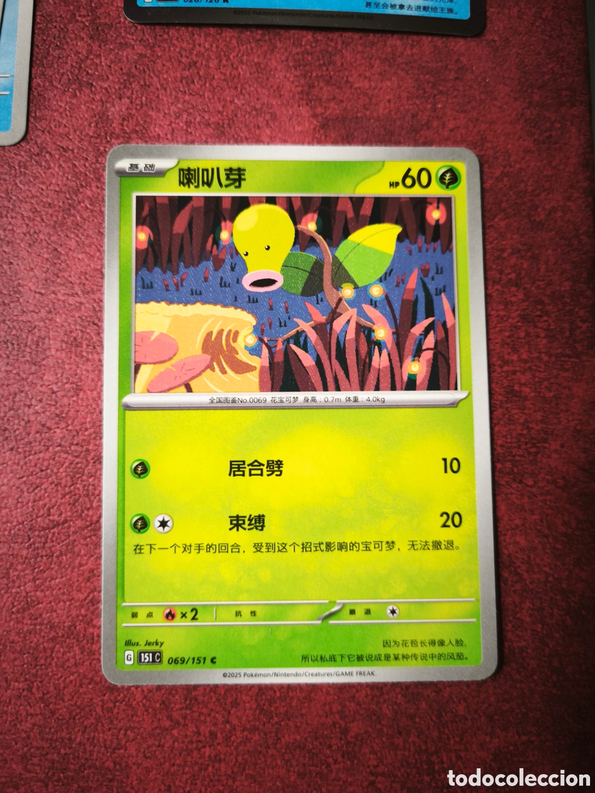 Coleccionismo cromos antiguos: Pokemon. 2022. Bellsprout #69, chino