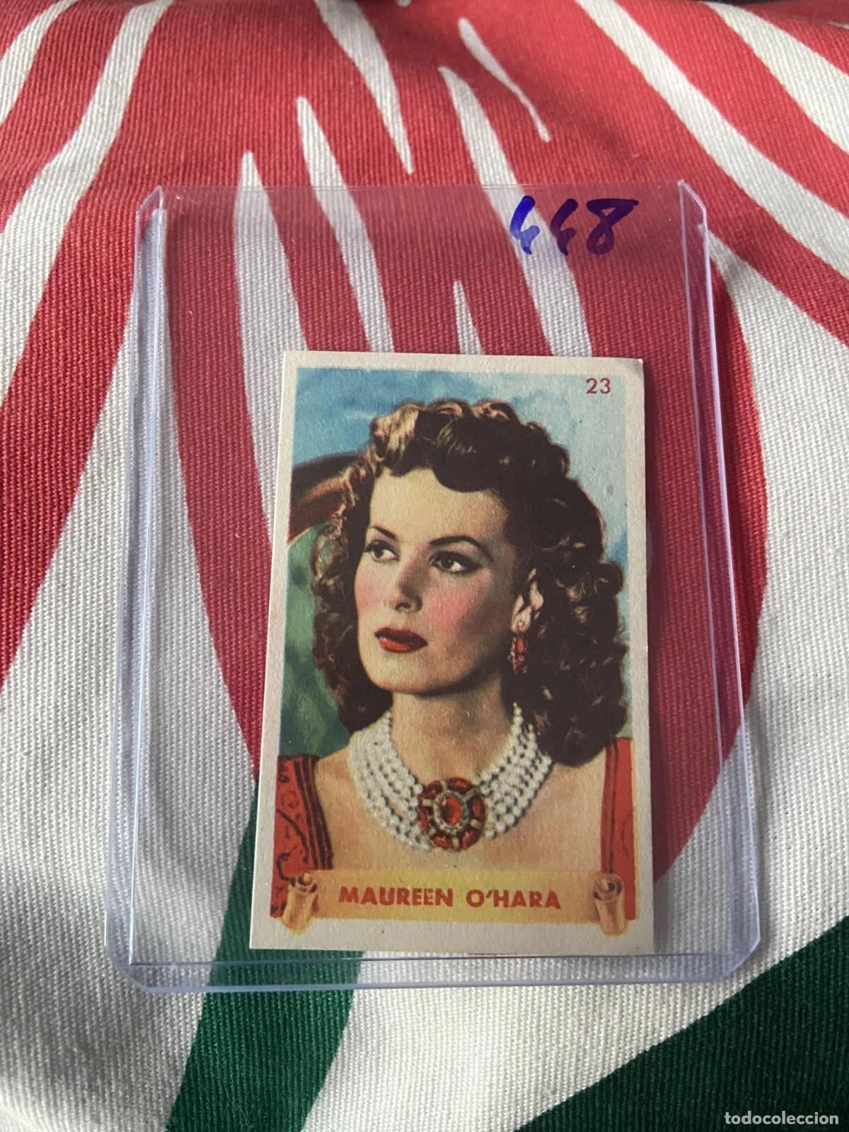 Coleccionismo cromos antiguos: CROMO SIN PEGAR NUNCA PEGADO 1948 CINE MAUREEN O'HARA # 23 DENTICLOR BRUGUERA