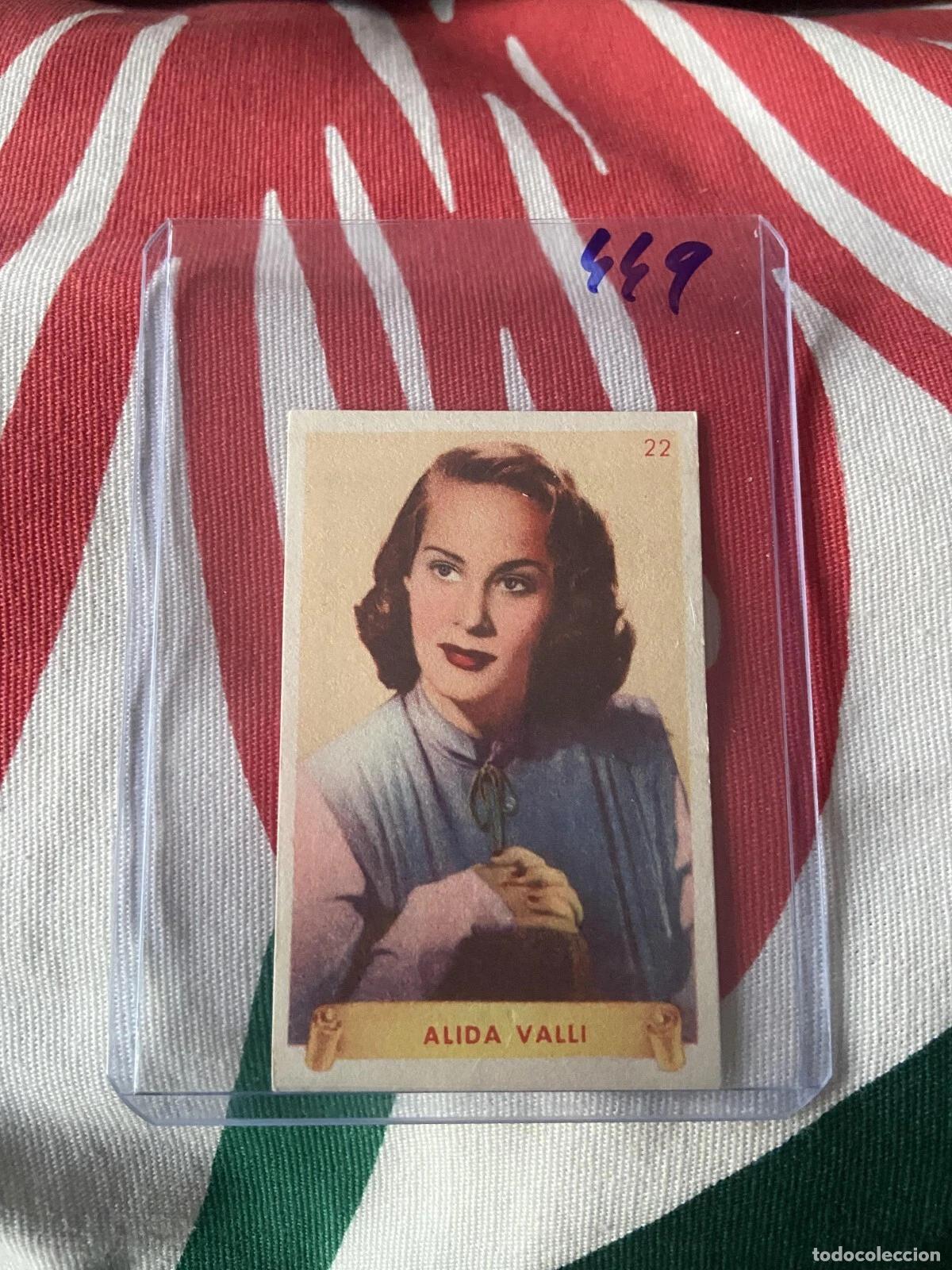 Coleccionismo cromos antiguos: CROMO SIN PEGAR NUNCA PEGADO 1948 CINE ALIDA VALLI # 22 DENTICLOR BRUGUERA