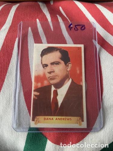 Coleccionismo cromos antiguos: CROMO SIN PEGAR NUNCA PEGADO 1948 CINE DANA ANDREWS # 21 DENTICLOR BRUGUERA
