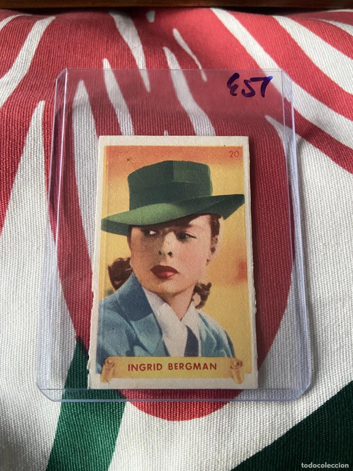 Coleccionismo cromos antiguos: CROMO SIN PEGAR NUNCA PEGADO 1948 CINE INGRID BERGMAN # 20 DENTICLOR BRUGUERA