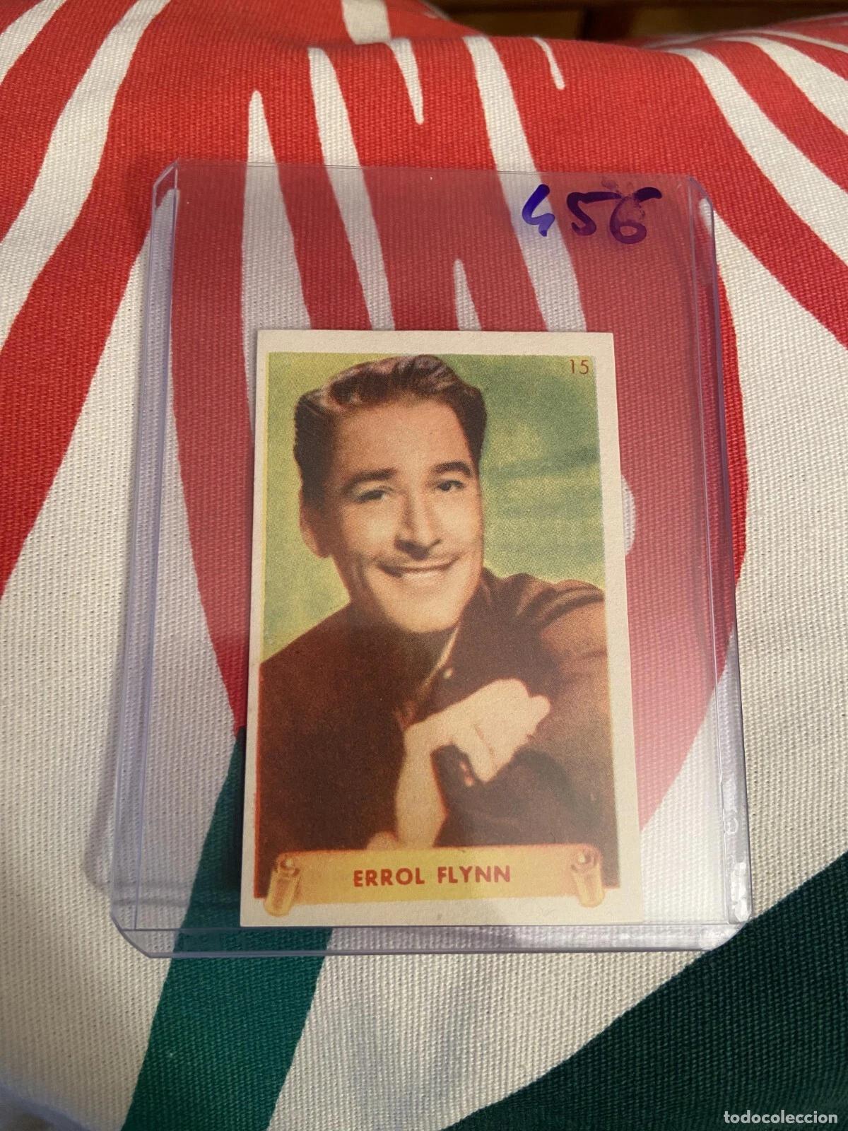 Coleccionismo cromos antiguos: CROMO SIN PEGAR NUNCA PEGADO 1948 CINE ERROL FLYNN # 15 DENTICLOR BRUGUERA
