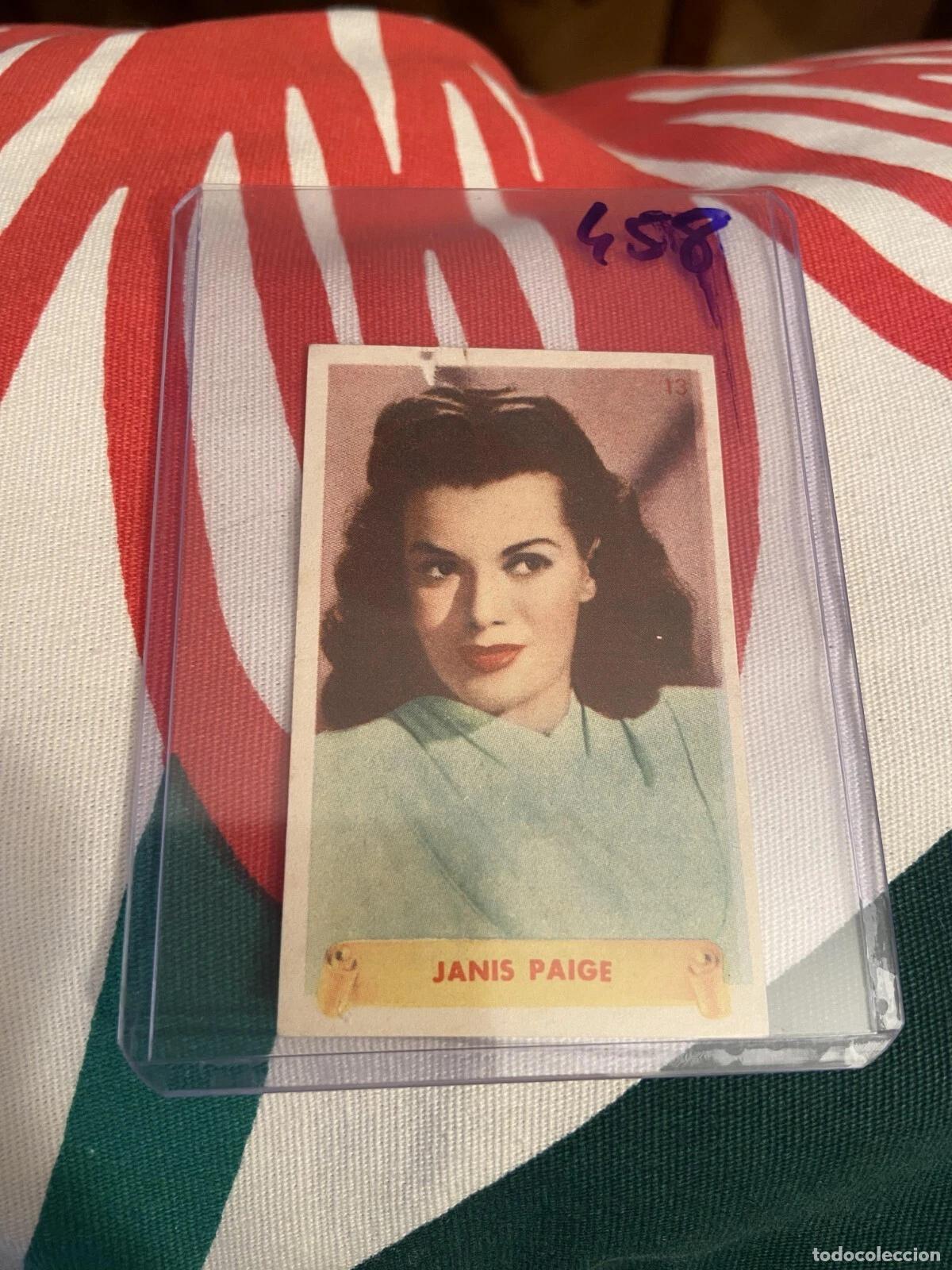 Coleccionismo cromos antiguos: CROMO SIN PEGAR NUNCA PEGADO 1948 CINE JANIS PAIGE # 13 DENTICLOR BRUGUERA