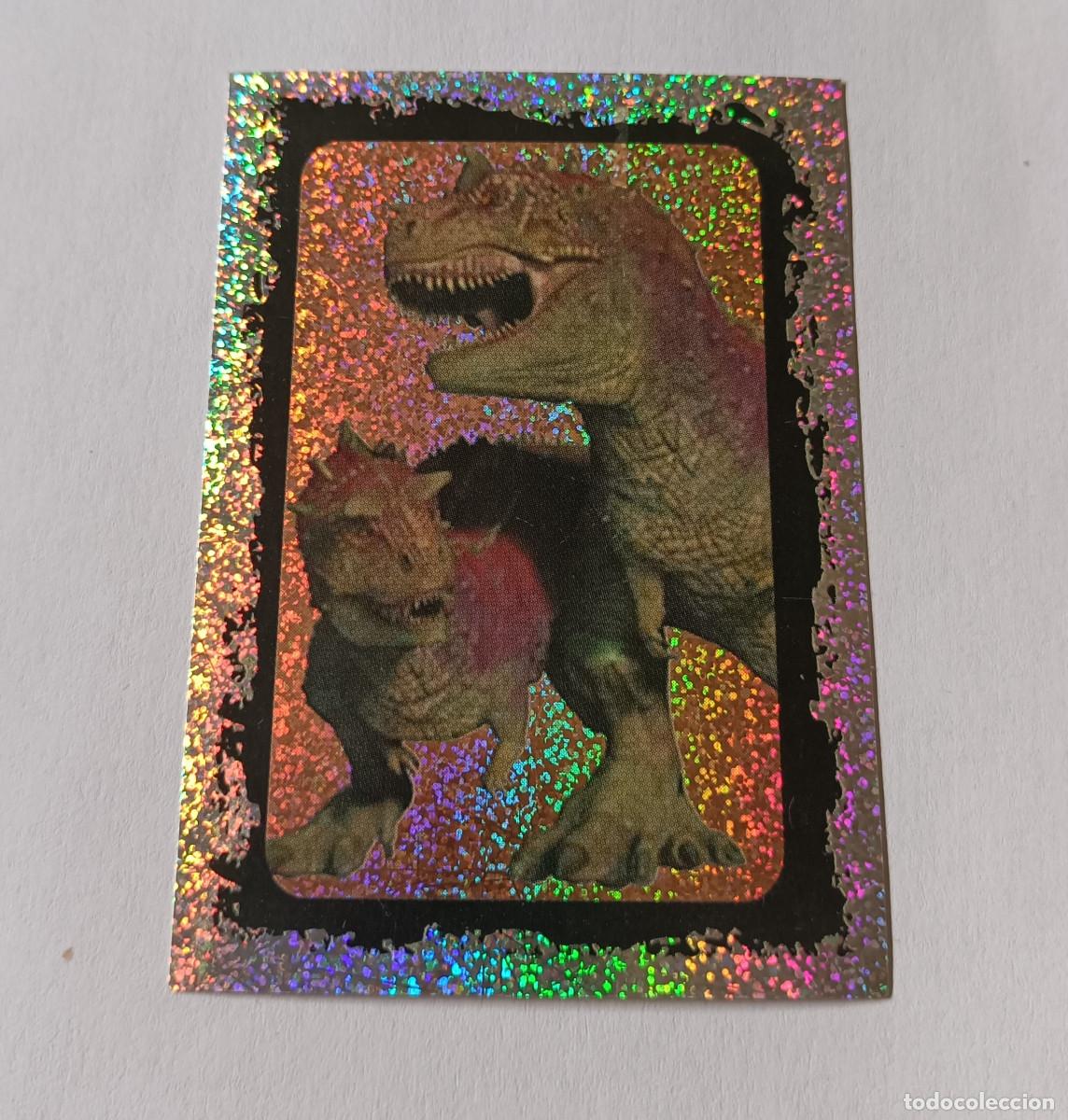 Coleccionismo cromos antiguos: cromo sticker panini pegatina dinosaurio disney pelicula dinosaur letra E especial brillante poster