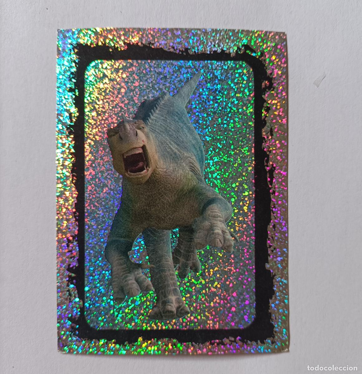 Coleccionismo cromos antiguos: cromo sticker panini pegatina dinosaurio disney pelicula dinosaur letra f especial brillante poster