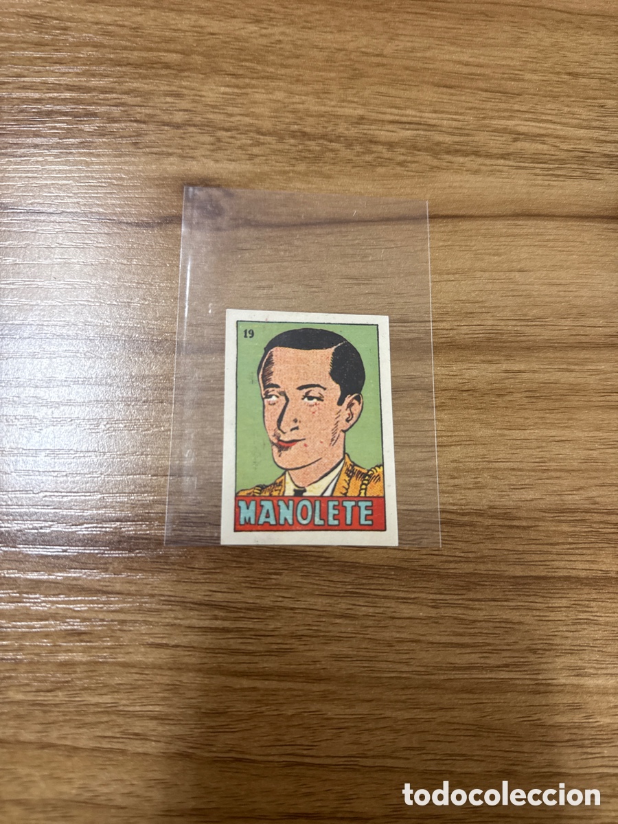 Coleccionismo cromos antiguos: 1939 MANOLETE BULLFIGHTER ROOKIE N&ordm; 19 BRUGUERA CROMOS CULTURA SIN PEGAR