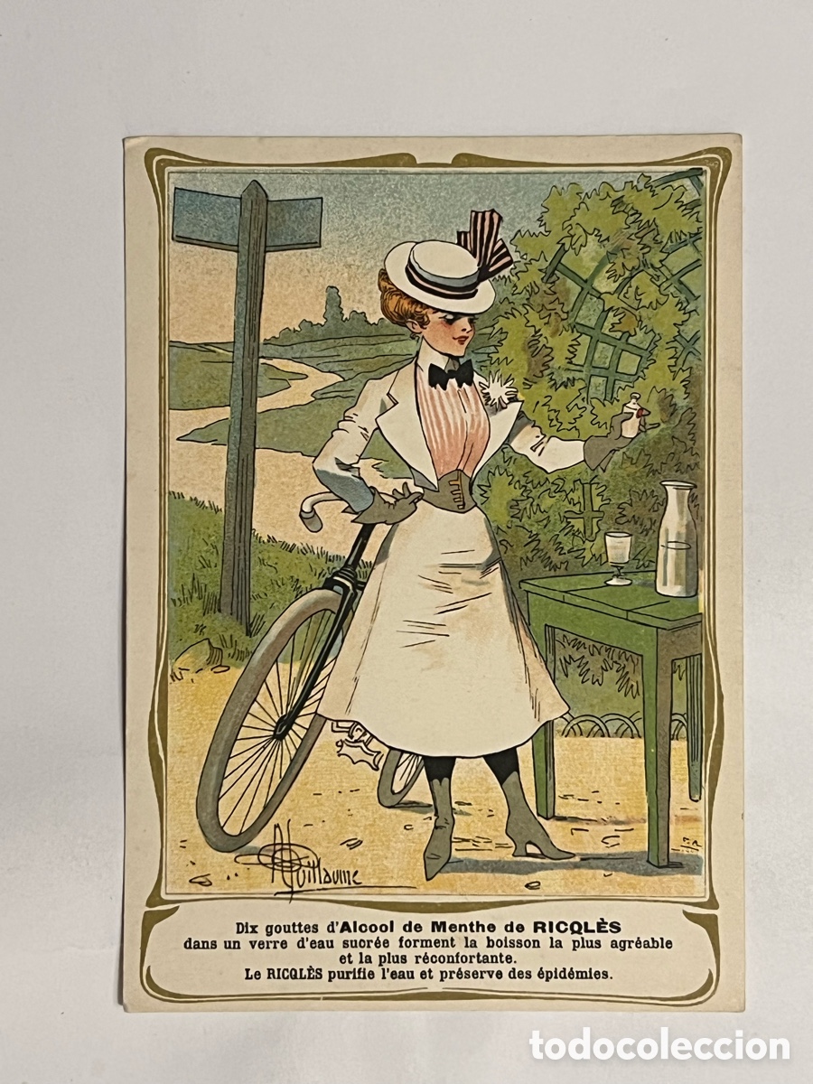 Collezionismo Figurine antiche: CROMO ALCOHOL MENTA RICQLES, (h.1905) Ilustra A. GUILLAUME.. (9,5 x 13)
