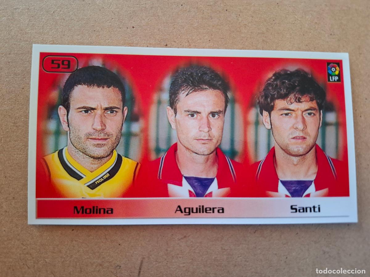 Coleccionismo cromos antiguos: BOLLYCAO 98 99 1998 1999 - 59 MOLINA / AGUILERA / SANTI - AT. MADRID ( NUNCA PEGADO SIN DOBLEZ )