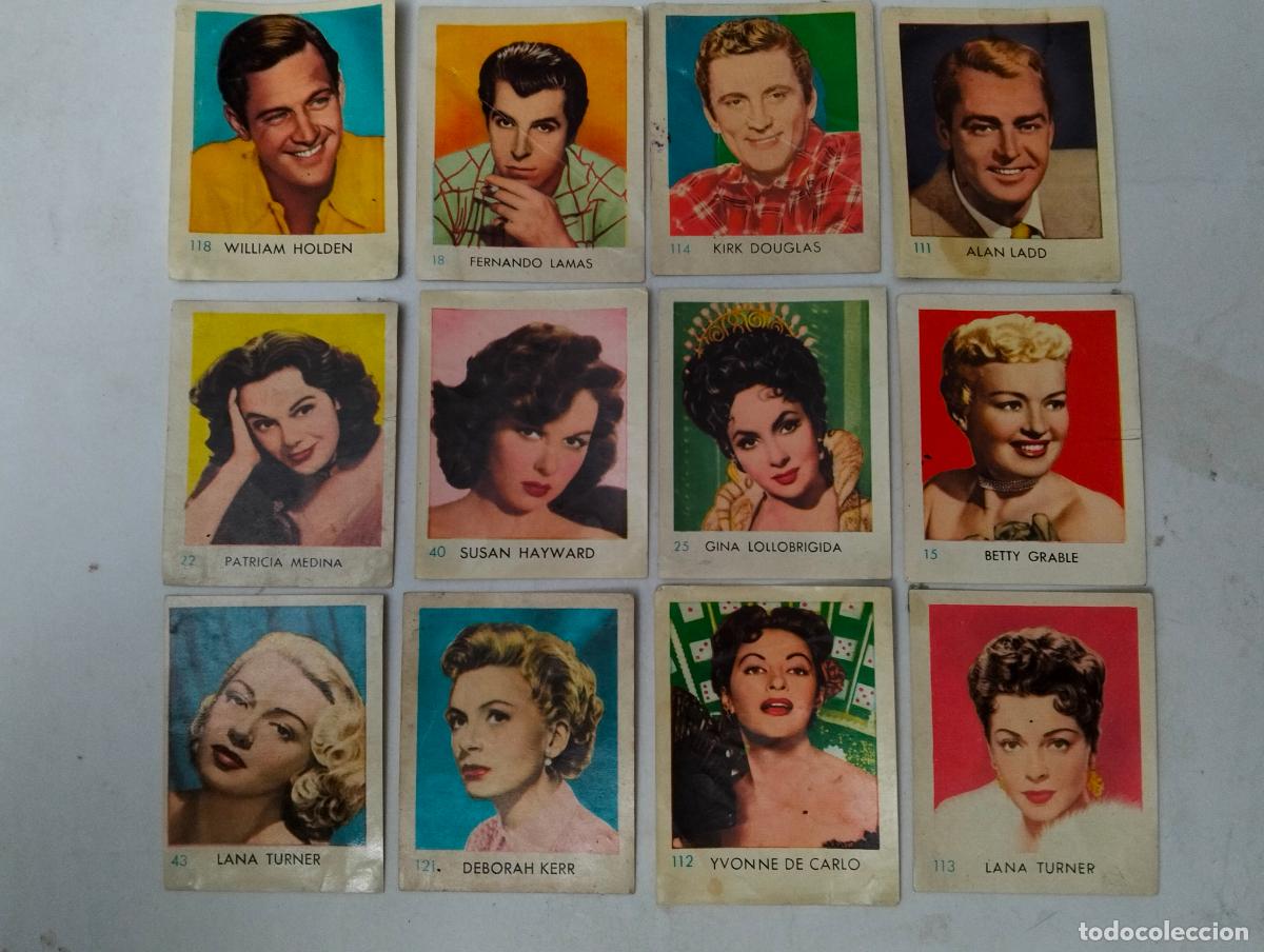 Coleccionismo cromos antiguos: LOTE 12 ANTIGUOS CROMOS, FAMOSAS ESTRELLAS DE LA PANTALLA