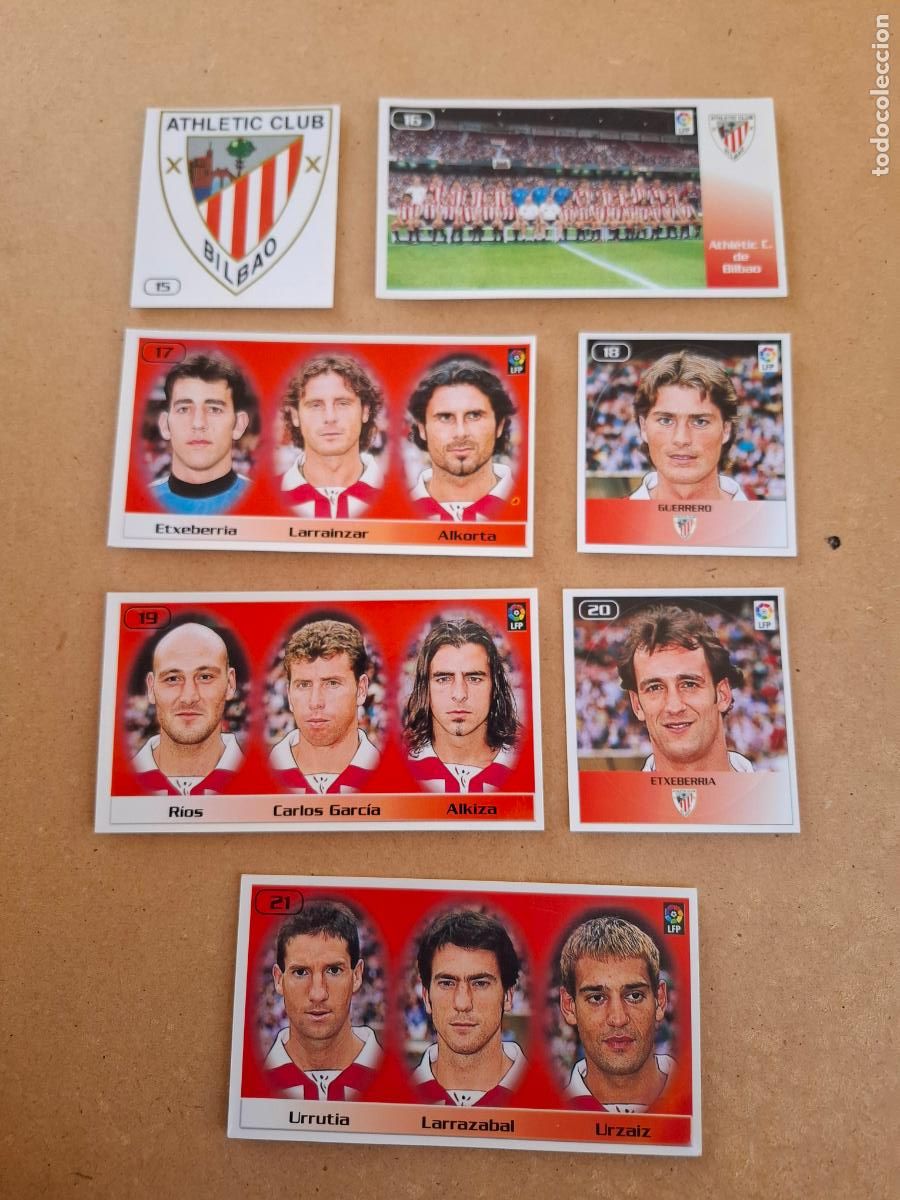 Coleccionismo cromos antiguos: BOLLYCAO 98 99 1998 1999 - ATHLETIC CLUB LOTE 7 CROMOS DIFERENTES ( NUNCA PEGADOS Y SIN DOBLEZ )
