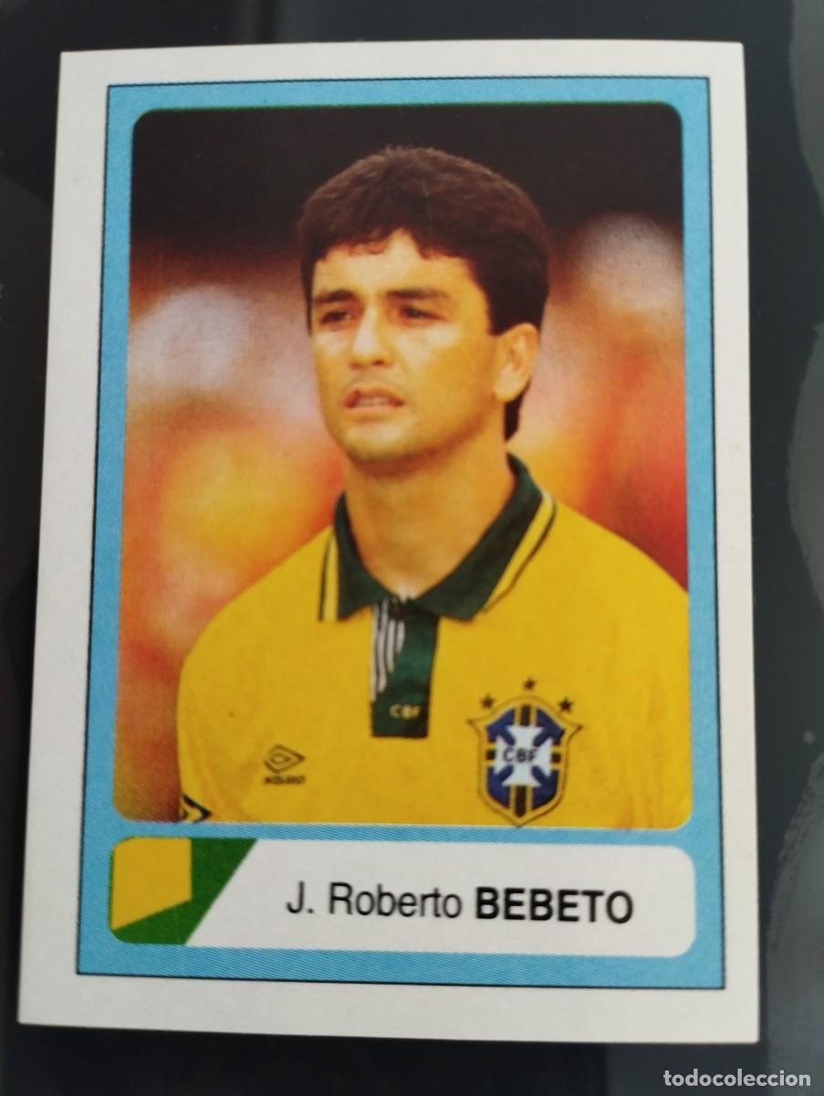 Collectable Antique Stickers: Mundial USA 1994 Ediciones Estadio Cromo n&uacute;mero 100 Bebeto