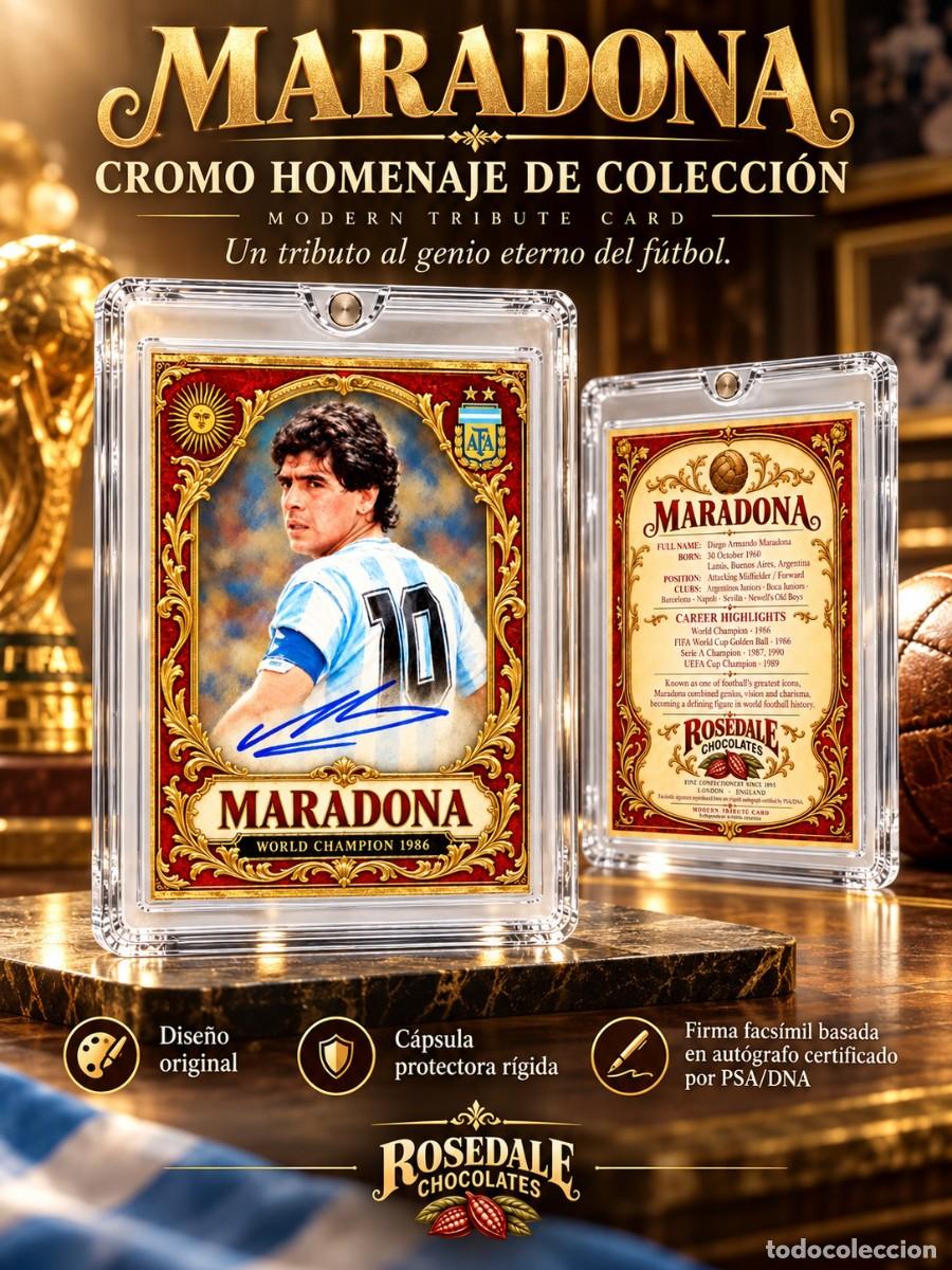 Colecionismo Cromos antigos: DIEGO MARADONA &ndash; ROSEDALE CHOCOLATES &ndash; CROMO ORIGINAL VINTAGE