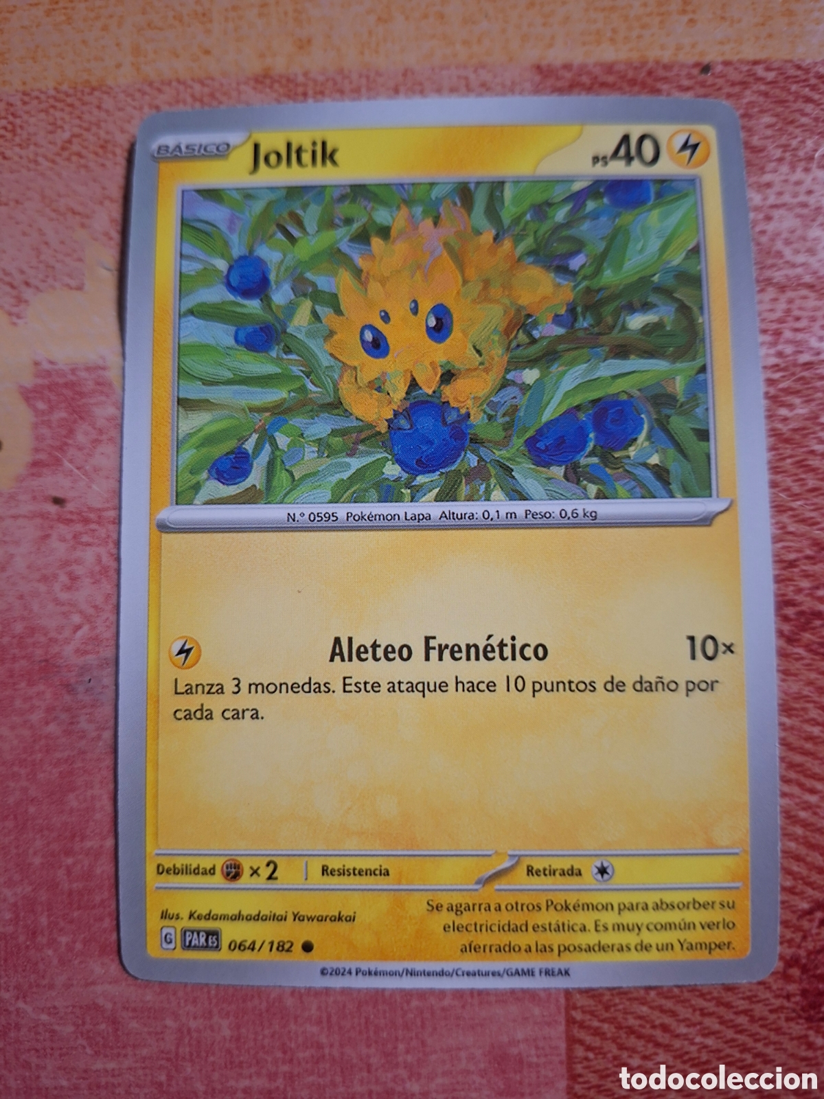 Coleccionismo cromos antiguos: Carta pokemon Joltik