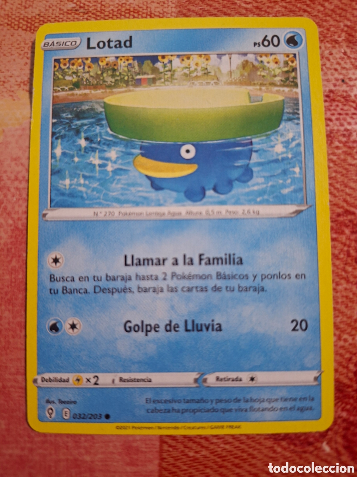Coleccionismo cromos antiguos: Carta de lotad pokemon. - Foto 1