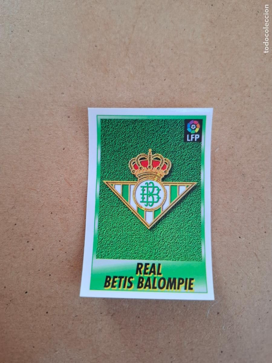 Coleccionismo cromos antiguos: BOLLYCAO 96 97 1996 1997 - 14 ESCUDO REAL BETIS ( TRASERA SIGUE LA LIGA ) NUNCA PEGADO