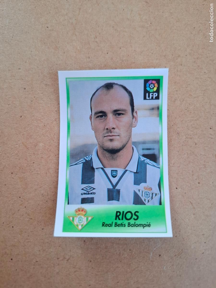 Coleccionismo cromos antiguos: BOLLYCAO 96 97 1996 1997 - 19 RIOS - REAL BETIS ( TRASERA SIGUE LA LIGA ) NUNCA PEGADO