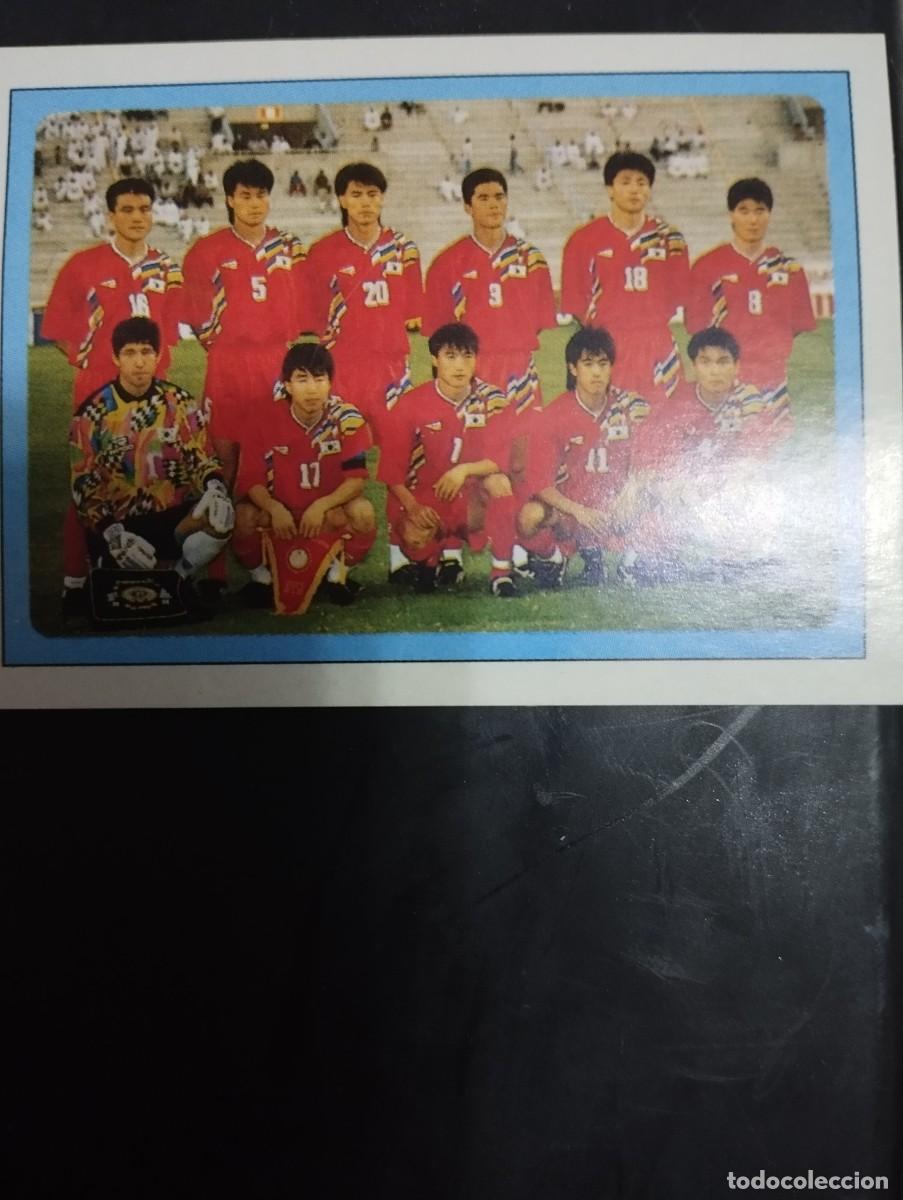 Collectionnisme Cartes &agrave; collectionner anciennes: Mundial USA 1994 Ediciones Estadio Cromo n&uacute;mero 143 Alineaci&oacute;n Corea del Sur