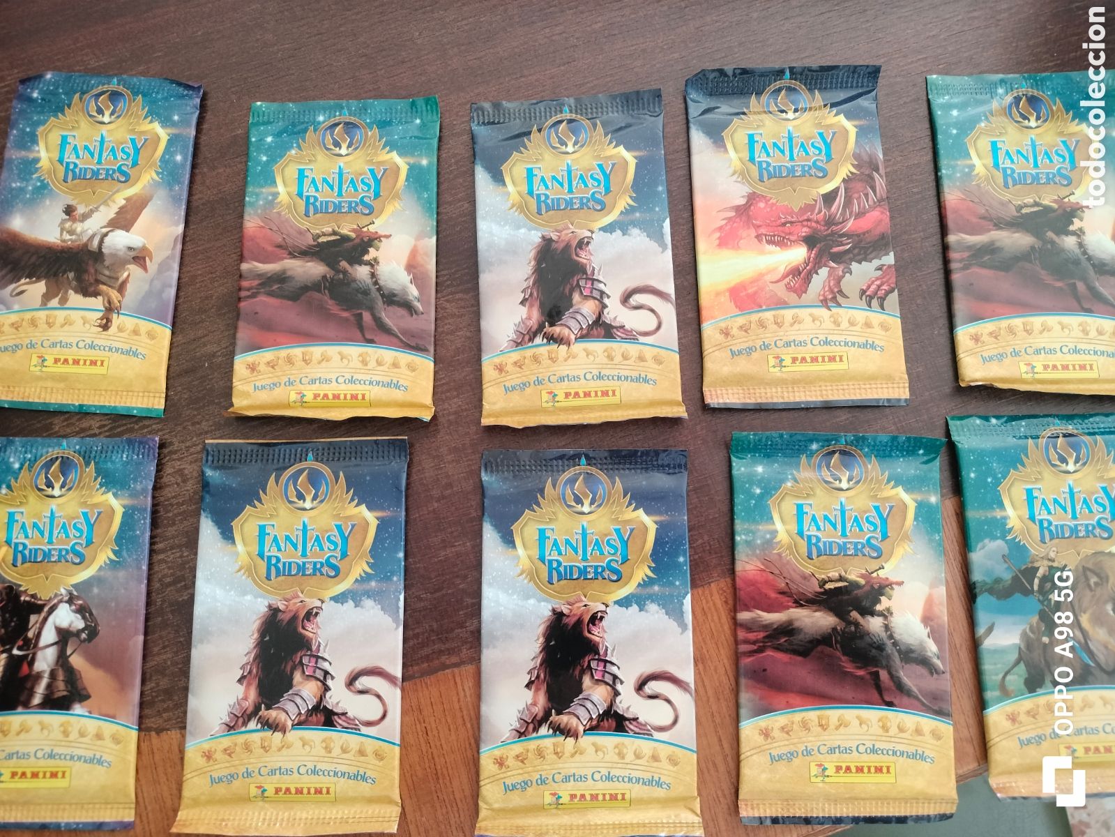 Coleccionismo cromos antiguos: 10 sobres cromos cartas Fantasy Riders 2018