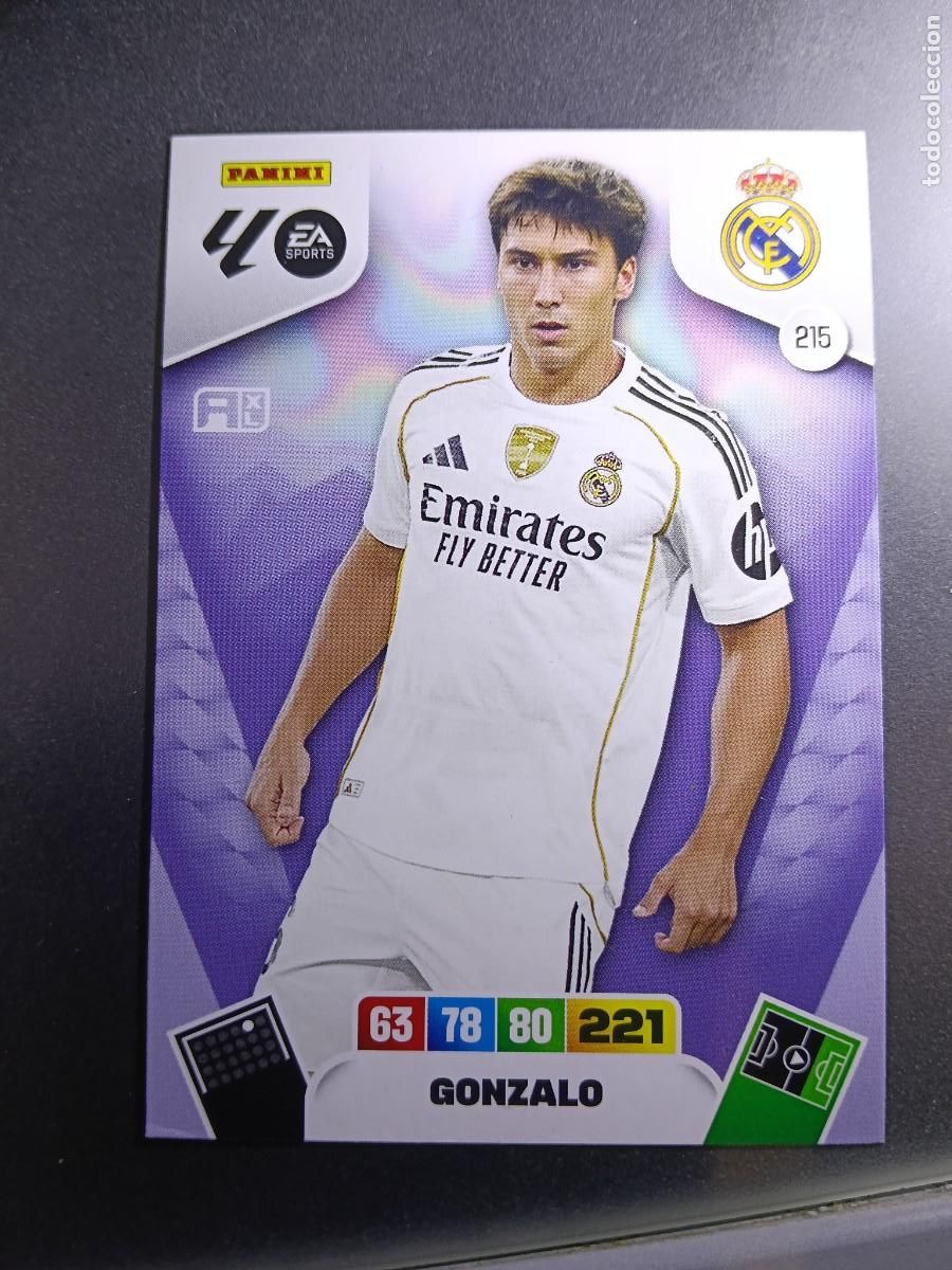 Coleccionismo cromos antiguos: ADRENALYN XL GONZALO 215 REAL MADRID CROMO LIGA 2025 2026 25 26 PANINI