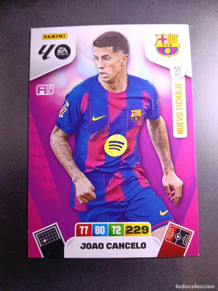 Coleccionismo cromos antiguos: ADRENALYN XL JOAO CANCELO 58 BIS NUEVO FICHAJE BARCELONA CROMO LIGA 2025 2026 25 26 PANINI
