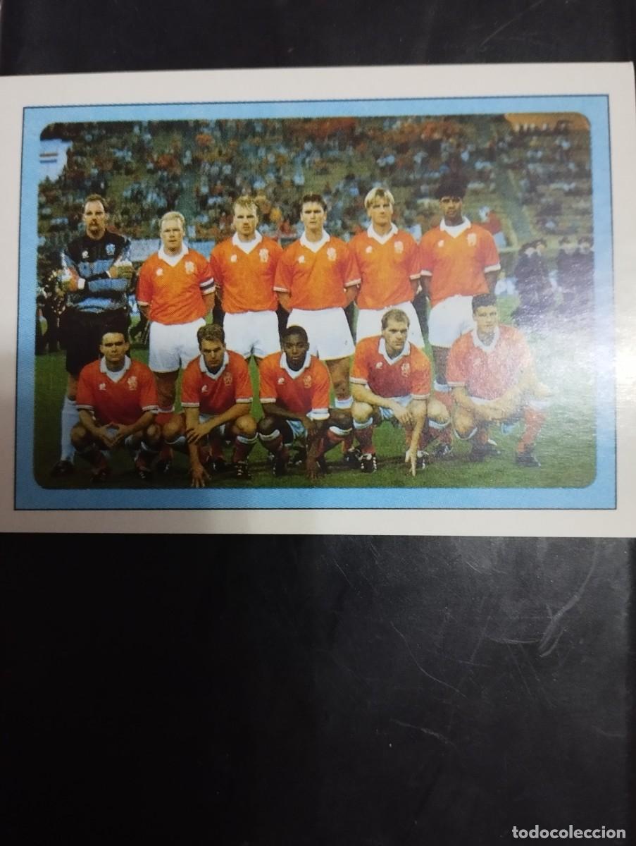 Coleccionismo cromos antiguos: Mundial USA 1994 Ediciones Estadio Cromo n&uacute;mero 219 Alineaci&oacute;n Holanda