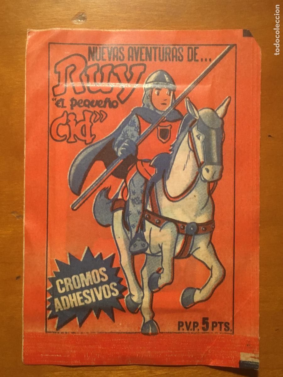 Coleccionismo cromos antiguos: nuevas aventuras de ruy el peque&ntilde;o cid fher sobre de cromos sin abrir