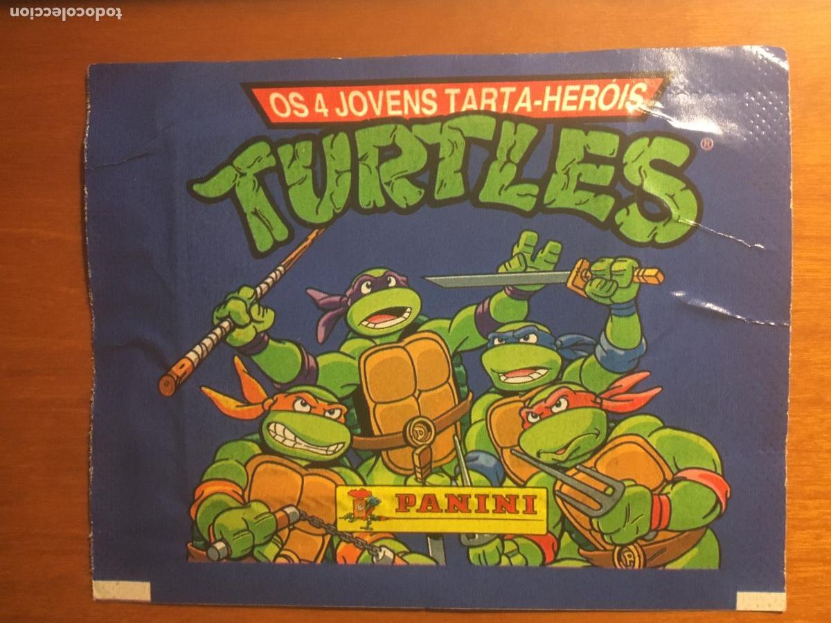 Coleccionismo cromos antiguos: tortugas ninja panini sobre cromos sin abrir cerrado