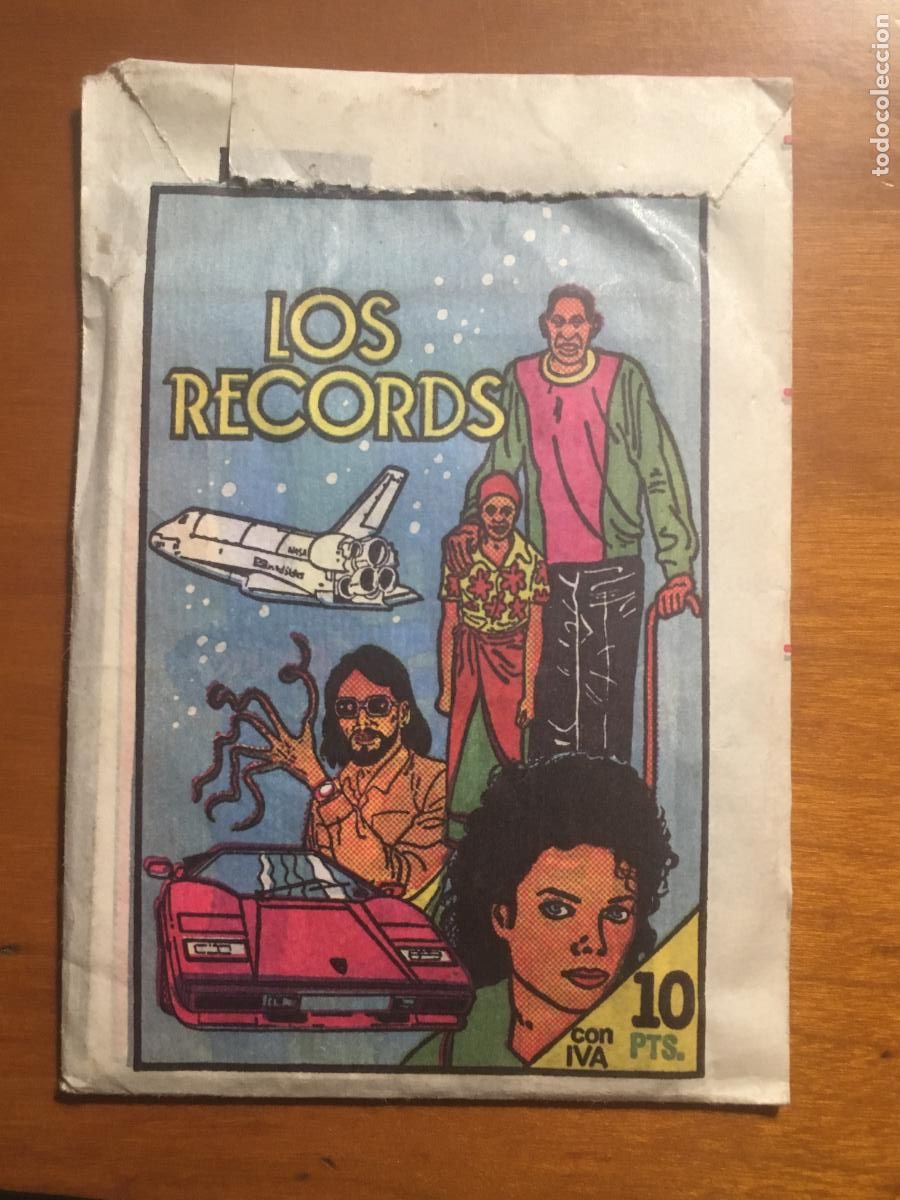Coleccionismo cromos antiguos: los records cromos ros sobre de cromos cerrado sin abrir