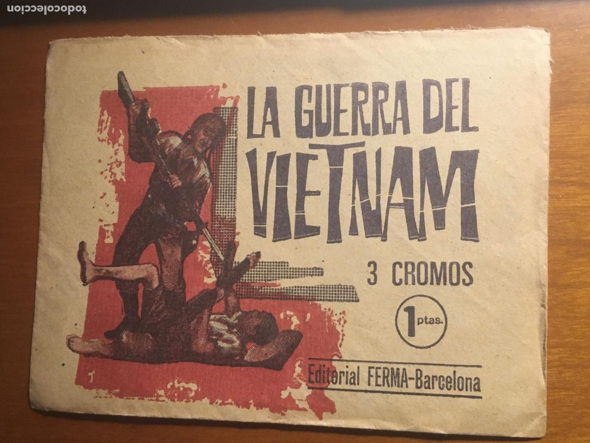 Coleccionismo cromos antiguos: la guerra del vietnam sobre de cromos cerrado sin abrir