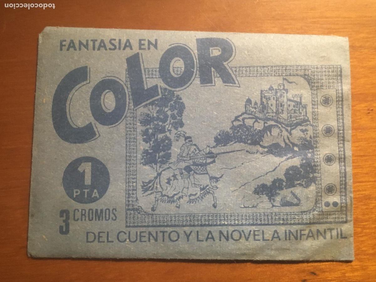 Coleccionismo cromos antiguos: fantasia en color sobre de cromos sin abrir cerrado
