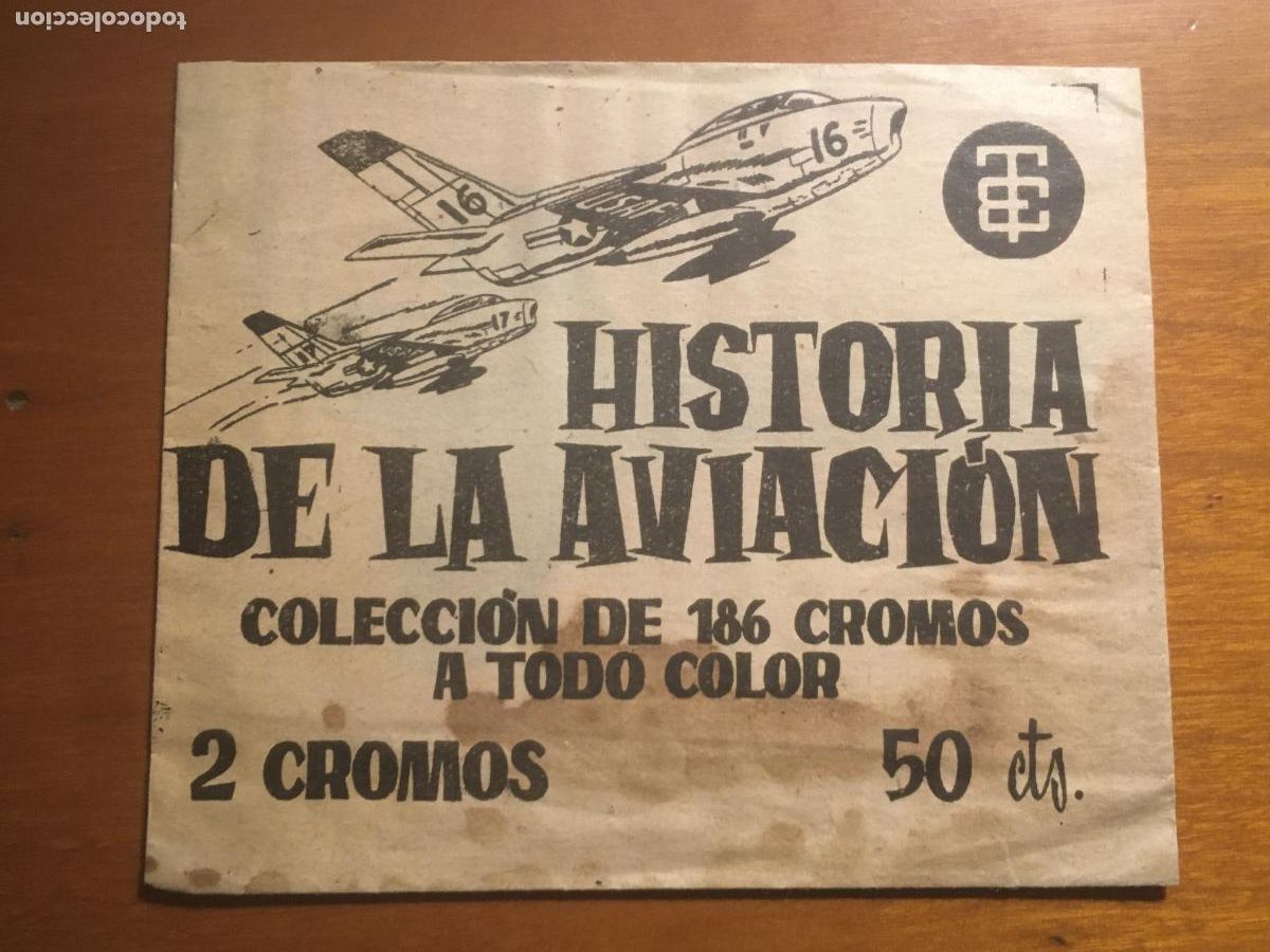 Colecionismo Cromos antigos: historia de la aviacion sobre de cromos sin abrir cerrado