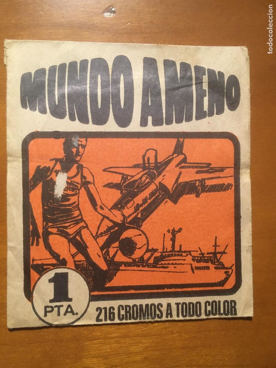 Colecionismo Cromos antigos: mundo ameno sobre de cromos sin abrir cerrado