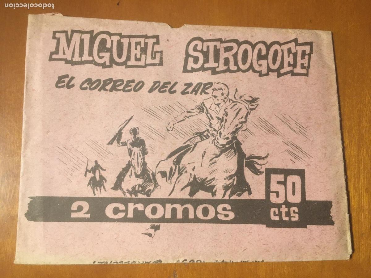 Colecionismo Cromos antigos: miguel strogoff sobre de cromos sin abrir cerrado