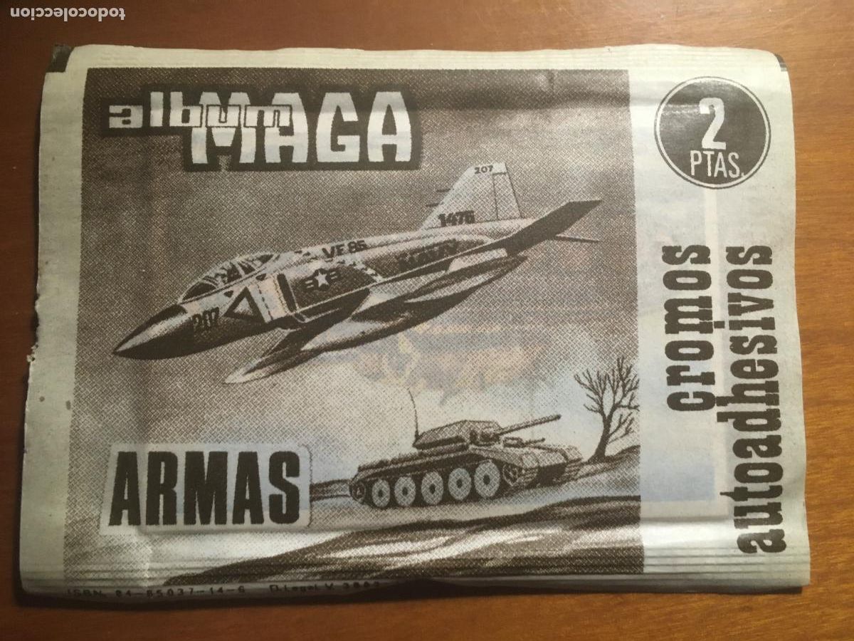 Collezionismo Figurine antiche: armas editorial maga sobre de cromos sin abrir cerrado