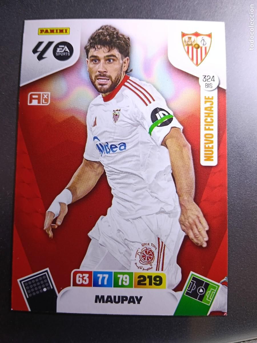 Coleccionismo cromos antiguos: ADRENALYN XL MAUPAY 324 BIS NUEVO FICHAJE SEVILLA CROMO LIGA 2025 2026 25 26 PANINI