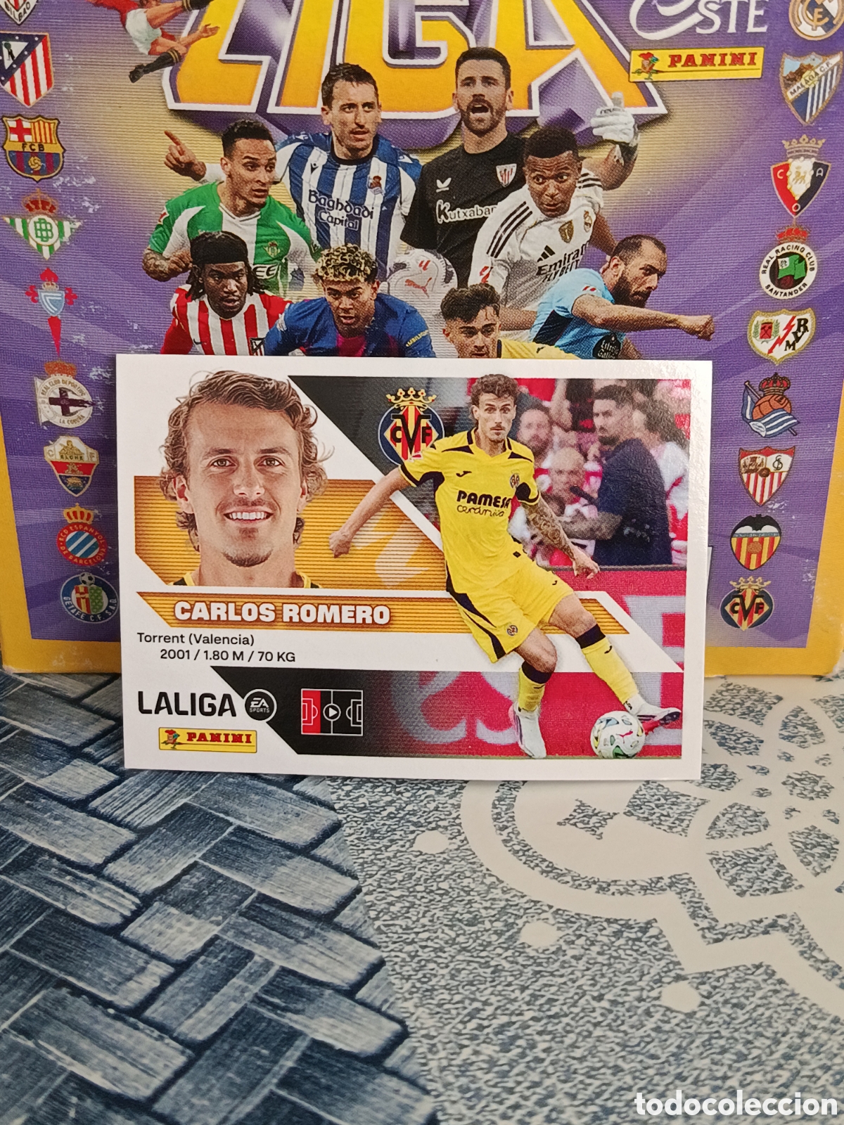 Colecionismo Cromos antigos: CARLOS ROMERO VILLARREAL ULTIMOS FICHAJES N&ordm; 4 LIGA ESTE 26 27 2026 2027 PANINI